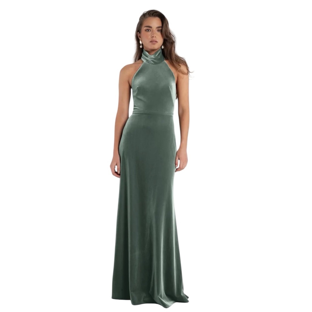 Jenny Yoo Elegant Green Maxi Dress